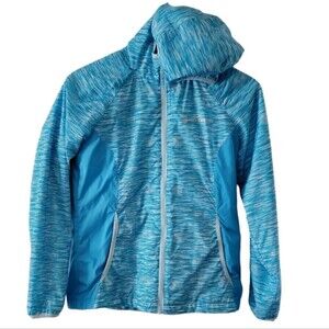 Free Country girls  XL (14-16) blue hooded jacket lightweight water resistant